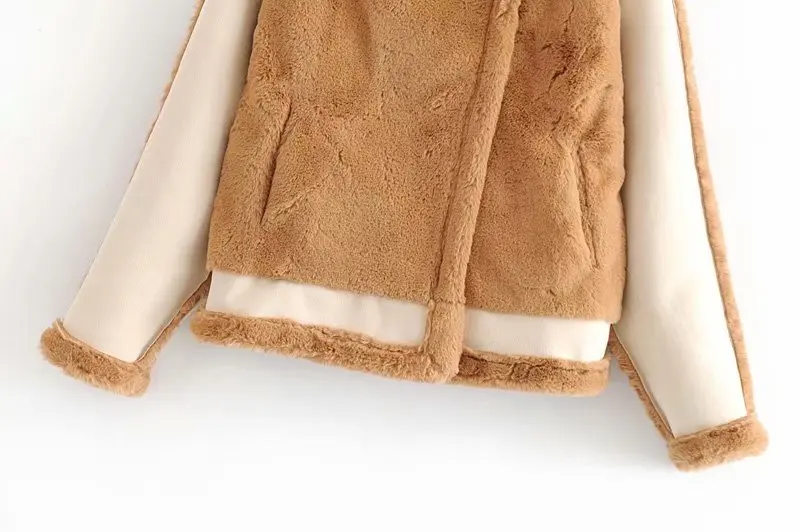 Корейский стиль, осень и зима, стиль, женское платье, теплое, плотное, с карманами, хлопковое пальто-стиль, замша, композитный материал, имитация РА