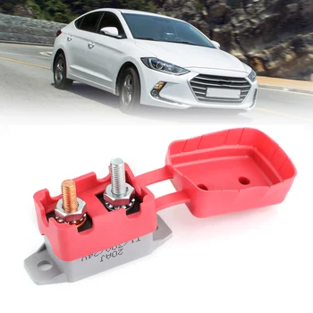 

IP66 Waterproof Audio Fuse Kit Sound System Marine Car 30A 40A 50A 24V Circuit Breaker Automatic With Cover Bimetal Structures