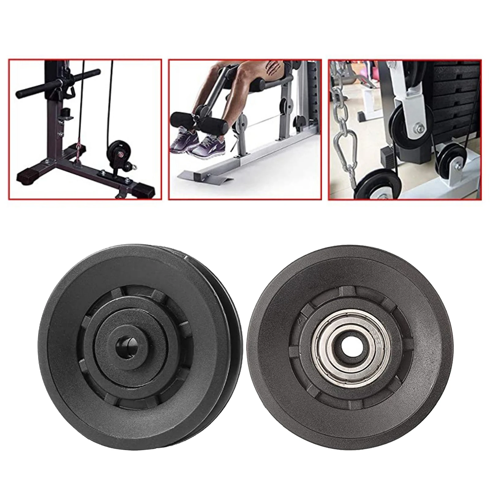 105mm Bearing Pully Wheels for Lifting Workout Home Gym Fitness Cables Machine 