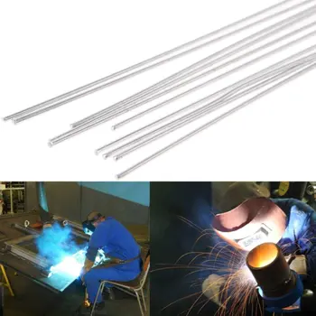 

10pcs/set 2.4x330mm Metal Aluminum Magnesium Silver Electrode Welding Rod Flux Cored Wire Brazing Stick Soldering Tool Sale