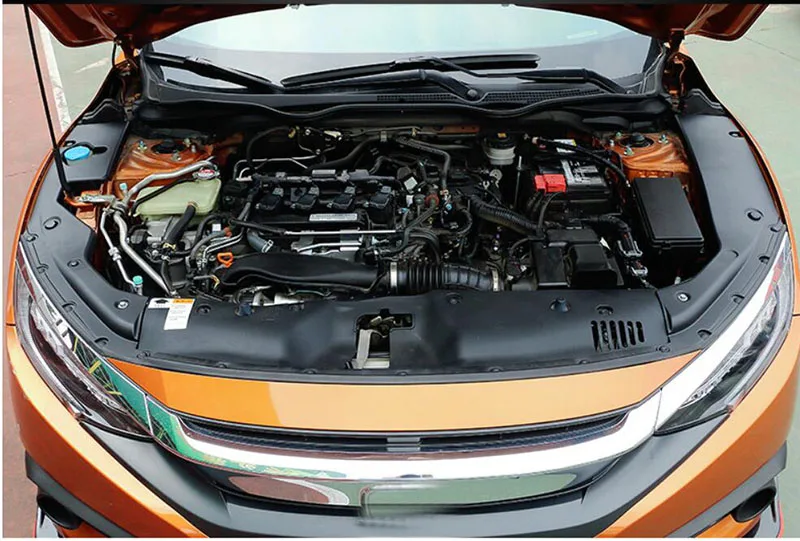Для Honda Civic 10th Gen Engine Bay боковые панельные крышки L+ R черная крышка двигателя крышка части