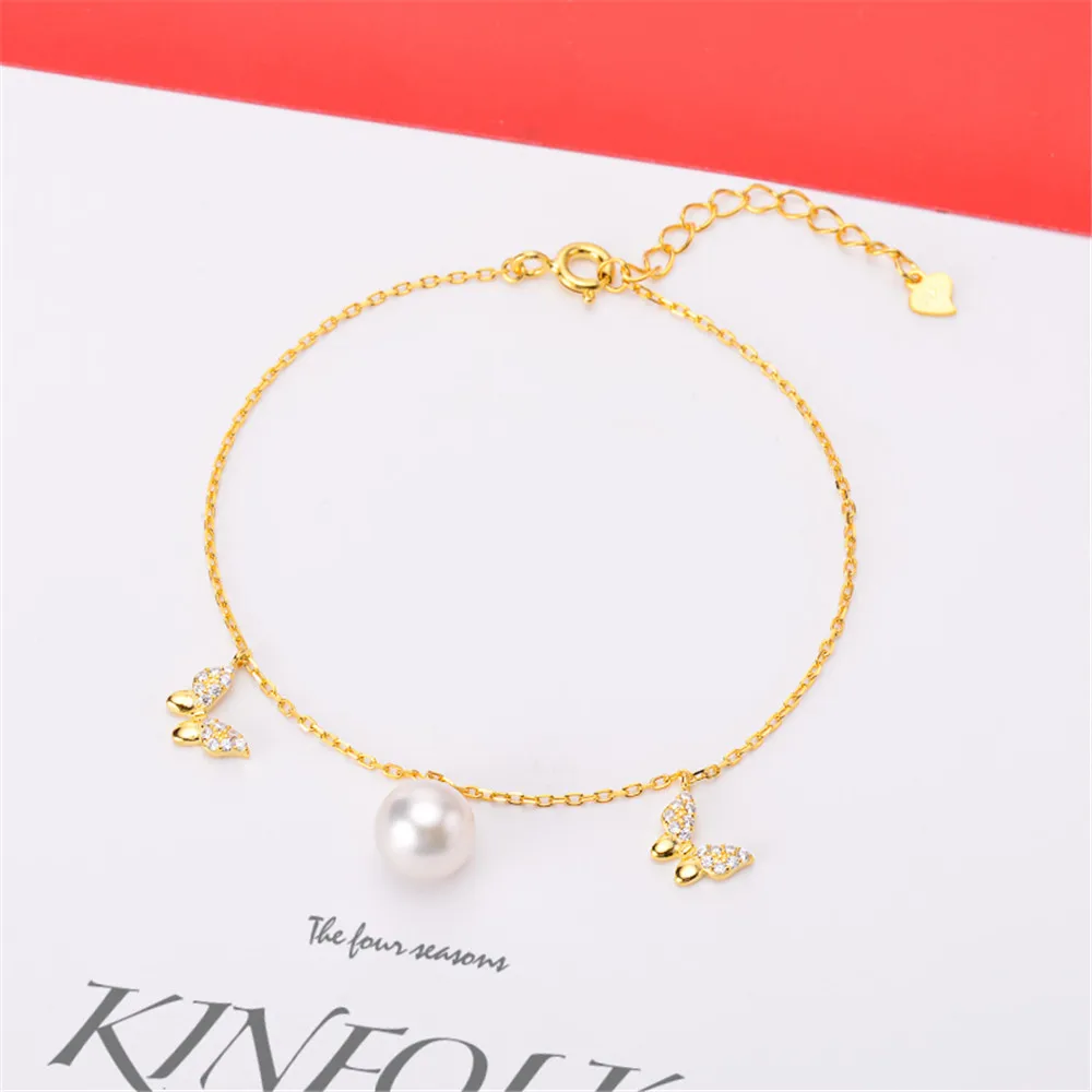 

Real S925 Sterling Silver For Pearl Bracelet Chains For DIY Jewelry Findings Making Materials Handmade