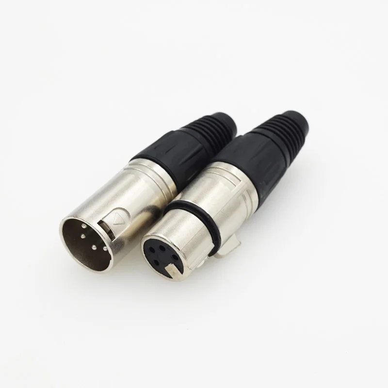 XLR Male& Female 3Pin 4Pin 5Pin Микрофон XLR разъем для аудиокабеля разъемы Cannon Кабельные Наконечники разъемы - Цвет: 1pair 4pin