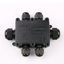 IP68 прозрачный Водонепроницаемый Пластик наружный кабель провода Разъем Железы электрическая 6-кабель распределительная коробка с терминал для ПК