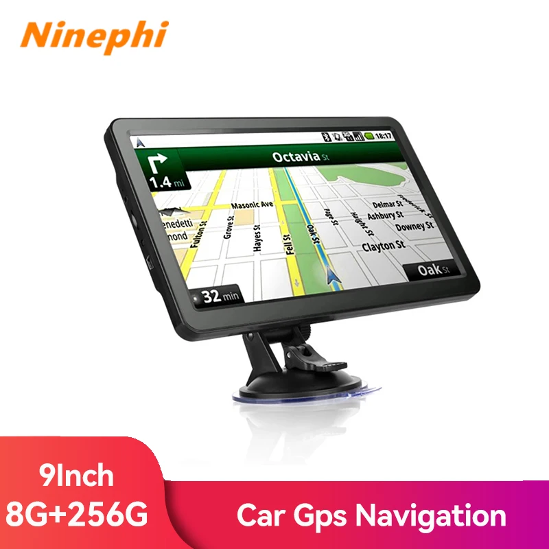 CarGPSNavigation9InchTouchScreenAutomotiveGPSNavigatorTruckSunshadeSatNav256G8G