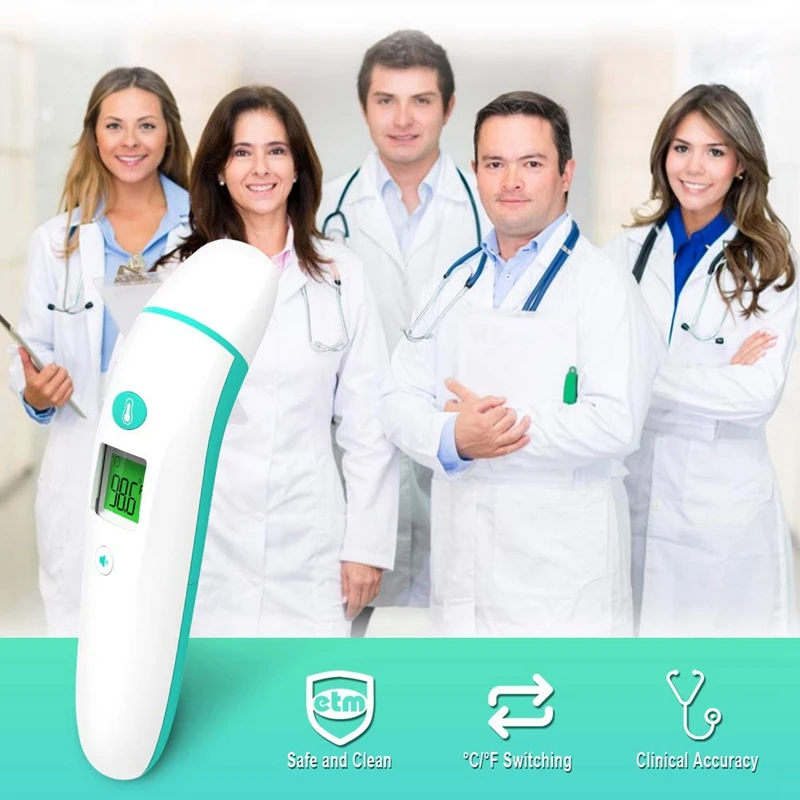 Baby Thermometer- Ear and Forehead Thermometer- Infrared Digital Thermometer, Body Temperature Reading Device with Fever