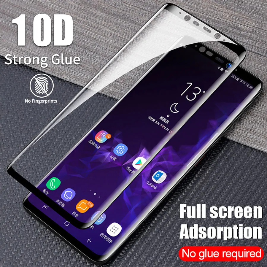 10D полное изогнутое покрытие Премиум Закаленное стекло для Samsung Galaxy Note 10 plus S10 S8 S9
