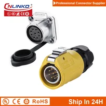 

Cnlinko LP20 M20 Waterproof 9Pin Circuit Automatic Plugging Self-locking Signal Power Connector for Radio Audio Visual Equipment