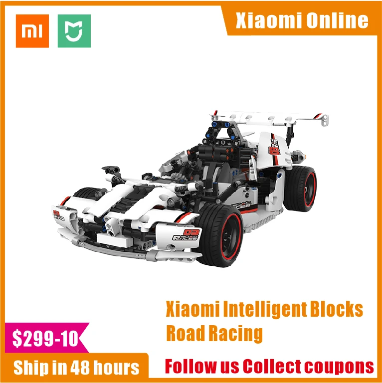 2020 Xiaomi MITU Intelligent Building Blocks Road Racing Car Kids Toy Electric Bluetooth 5.0 APP Smart Remote Control 900+ parts