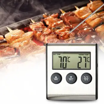

Wireless Dual Probes Digital Outdoor Meat Thermometer Cooking BBQ Oven Thermometer with Big LCD Screen For Kitchen 0℃~300℃