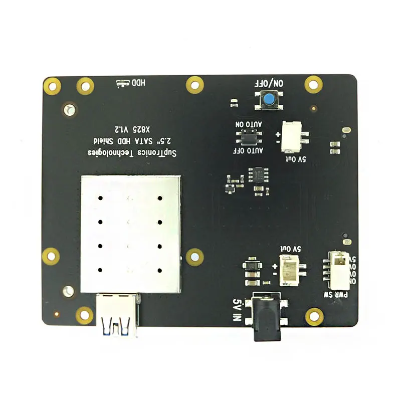  Nuevo Raspberry Pi X825 SSD y placa SATA HDD caja metálica de un juego + interruptor + ventilador f