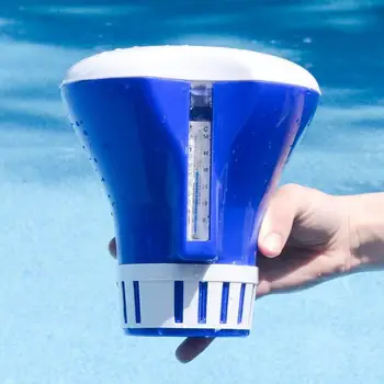 

Swimming Pool SPA Bathtub Floating Chlorine Tablet Dispenser with Thermometer Floating Chlorine Dispenser Swimming pool supplies