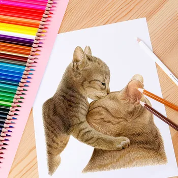 

12/18 Colors Oily Color Pencil Color Lead Paint Brush Water Soluble Colored Pencil Set Hand-Painted School Supplies
