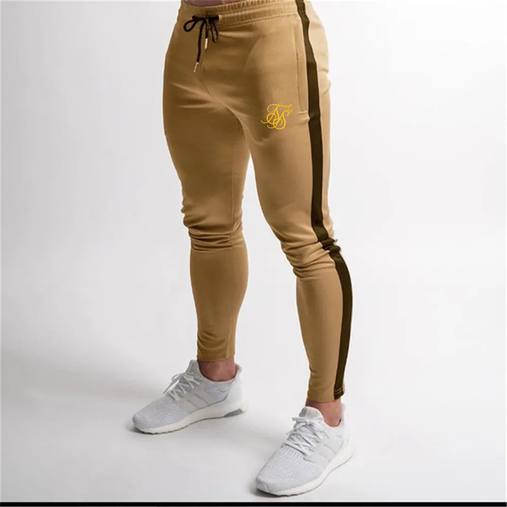 gym joggers Spring Autumn Gyms Men Joggers Sweatpants Sik Silk Men's Joggers Trousers Sporting Clothing The High Quality Bodybuilding Pants mens active wear pants Sweatpants