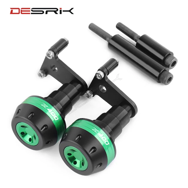 DESRIK For KAWASAKI Z400 Z 400 2018 2019 2020 Motorcycle Falling Protection Frame Slider Fairing Guard Anti Crash Pad Protector Green