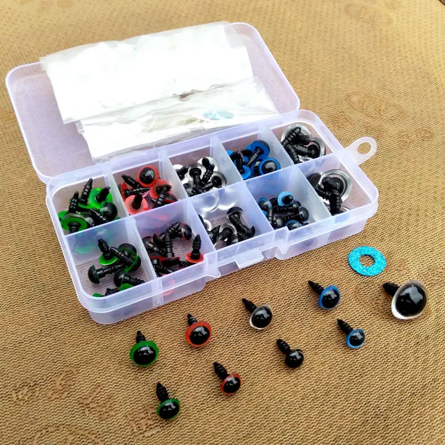 88pcs 8/10/16mm Plastic Crafts Safety Eyes For Toys Teddy Bear Doll Eyes With Washers Toy Puppet Doll DIY Amigurumi Accessories 1