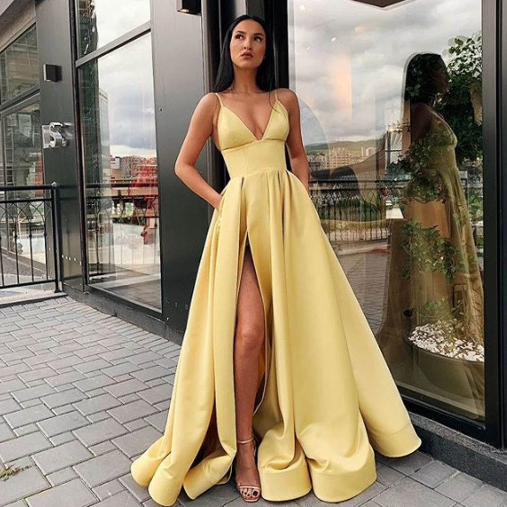 Осень вечерние платья для выпускного вечера с карманом vestido de noiva sereia платье robe de soiree сексуальное платье с v-образным вырезом vestido novia