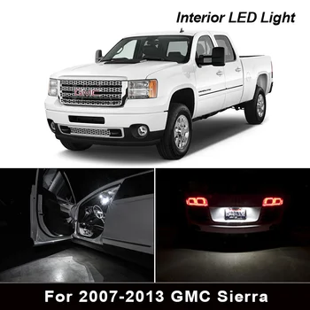 

10Pcs Canbus White LED Bulbs Interior Kit For 2007-2013 GMC Sierra Trunk Dome Map License Plate Lights