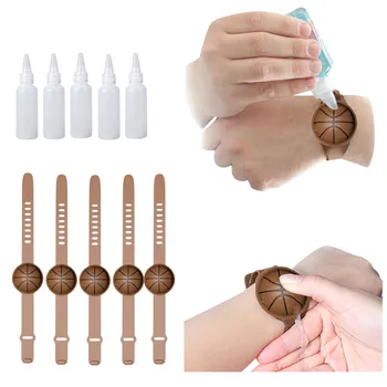 

5PC adult children unisex Liquid Wristband Hand Dispenser Handwash Gel With Whole Sanitizing anime браслет браслеты аниме Q4