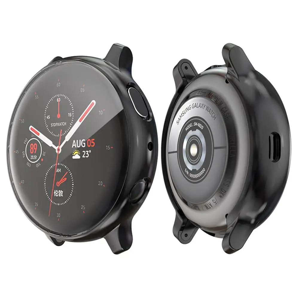 NEW [Pack of 3] All-round protective shell For Samsung Galaxy Watch Active 2 40mm 44mm Ultra-thin Soft TPU Bumper Frame Accessor