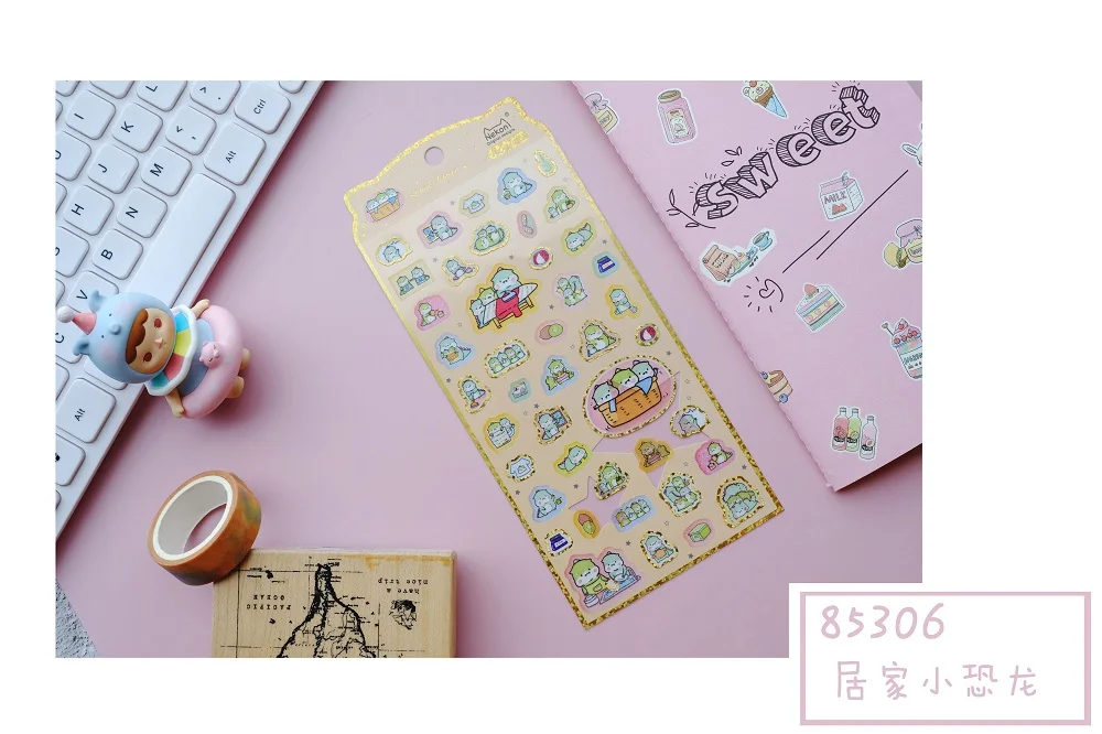 24 шт./лот Nekoni Kawaii маленькие животные позолота декоративные этикетки для скраббукинга палка Labell дневник Канцелярские Стикеры для альбомов - Цвет: 03