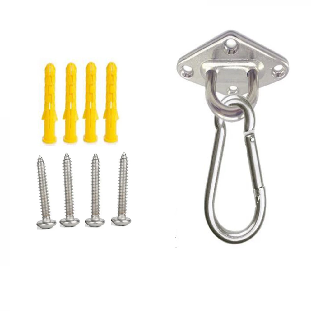 Stainless Steel Hammock Mount Base Suspension Ceiling Hooks Trapeze Swing Gym Hangers For Hammock Yoga Hanging Chair Heavy Duty 