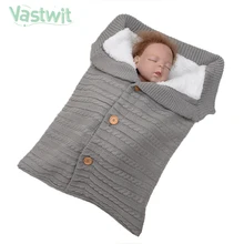 

Newborn Baby Winter Warm Sleeping Bag Envelopes Infant Button Velvet Swaddle Wrap Toddler Blanket Baby Sleep Sacks For Stroller