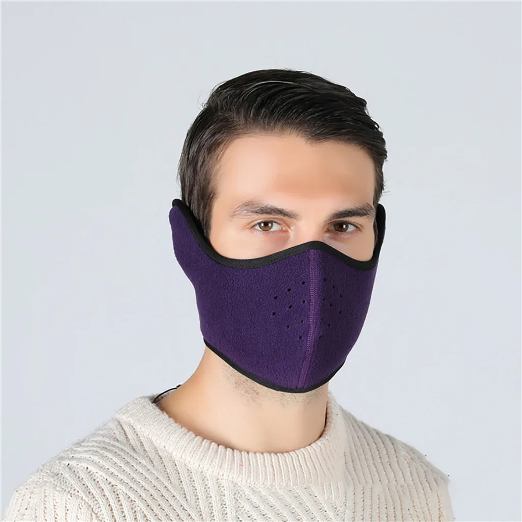 Унисекс муфельные хлопковые наушники, маски, Зимние Модные мужские и женские уличные теплые ветрозащитные наушники на половину лица# YL5