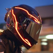 4 шт. мотоциклетный светодиодный сигнальный шлем для ночной езды EL холодный светильник 4 режима шлем светодиодный светильник s полосы комплект барные аксессуары светильник украшение