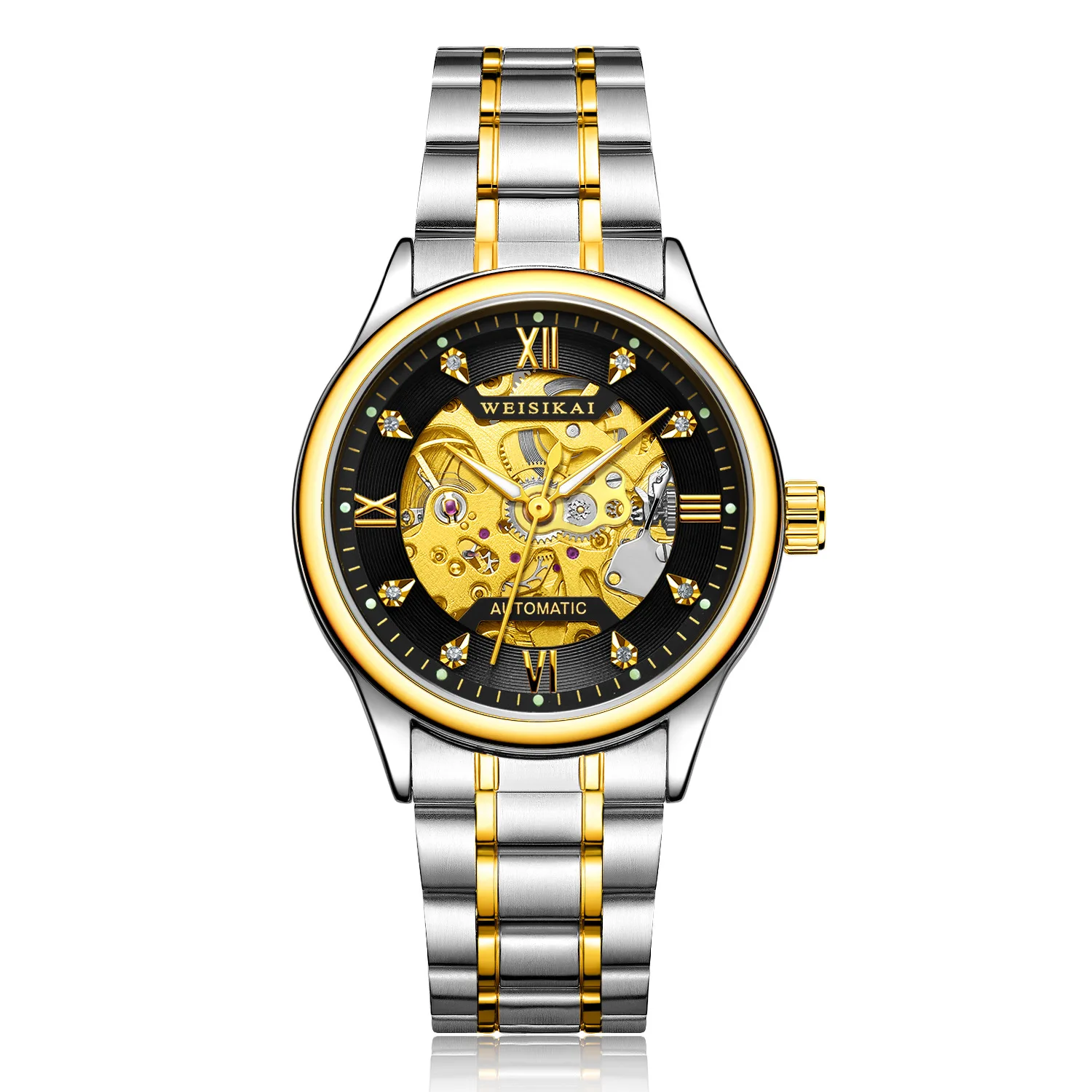 

Switzerland Genuine Product [weisikai/wits kai] Luxury Diamond Set Men Analog Watch Business Automatic Watch Men's