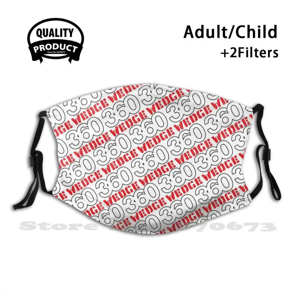 

360 Wedge - Badge Design Reusable Mouth Mask Washable Filter Anti Dust Face Masks V8 Engine Charger Challenger Duster Dart