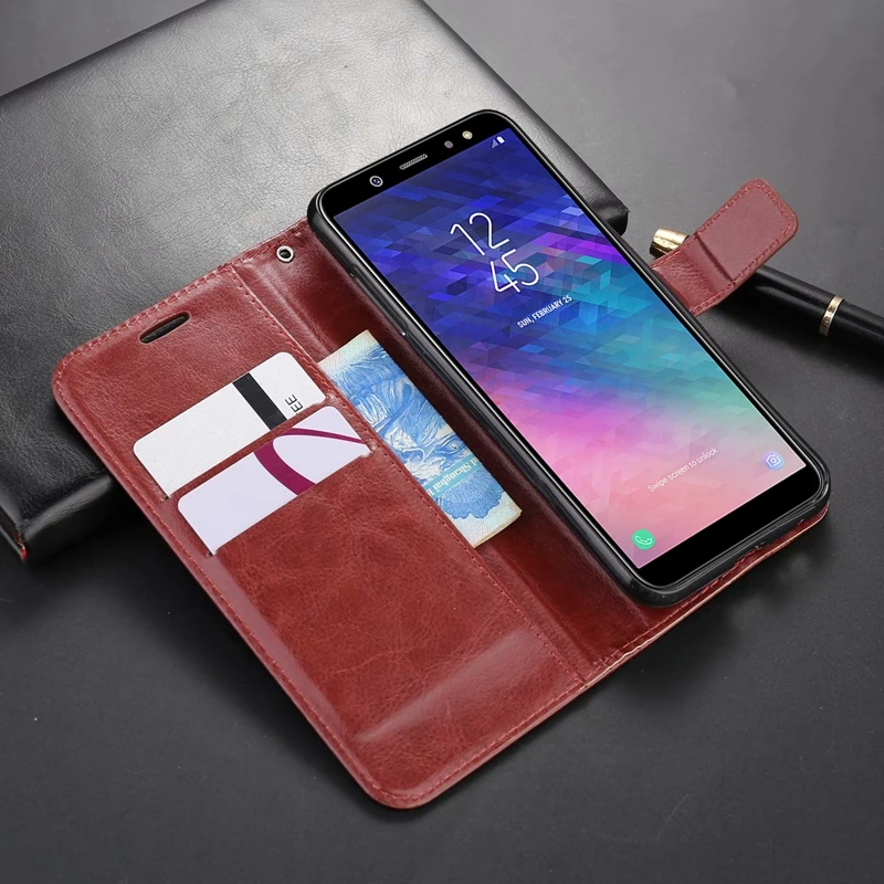 Кожаный чехол книжка с бумажником для Samsung Galaxy J2 J5 J7 Prime 2 Neo J3 2017 J1 2016 J4 Plus Core J6 J8 2018
