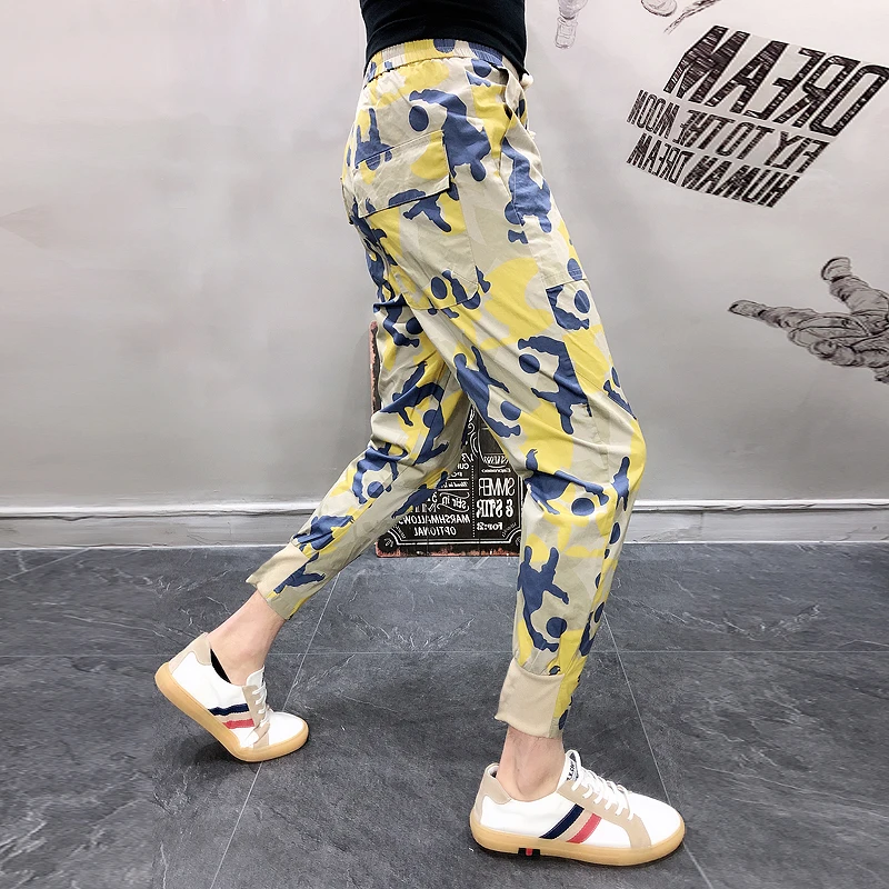 Broek хип-хоп повседневные джоггеры Broek Zomer Dunne камуфляж Afdrukken Haren Broek Mannelijke Broek Heren Antalon Homme