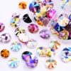 AAAAA Quality Round стразы Sew On Rhinestones Flatback Glass Stone Crystal Colorful Sewing Rhinestones For Wedding Dress B3796 ► Photo 3/6