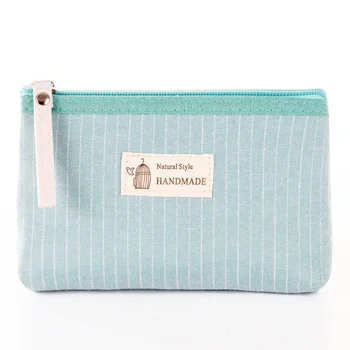 

Creative New Women Coins Bag Striped Print Cosmetic Phone Bag Female Travel Wash Bag Female Mini Nylon Clutch Coins Purse