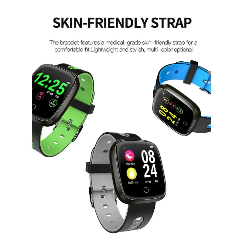 Большой размер экрана полная Презентация Смарт часы цветной экран Smartwatch IP67 Водонепроницаемый Фитнес беговой браслет популярный