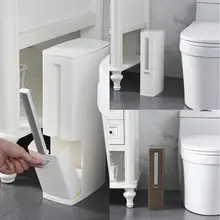 Креативный туалет щетка щелевая мусорная корзина Туалет интегрированный чистящий набор щетка костюм белый/кофе