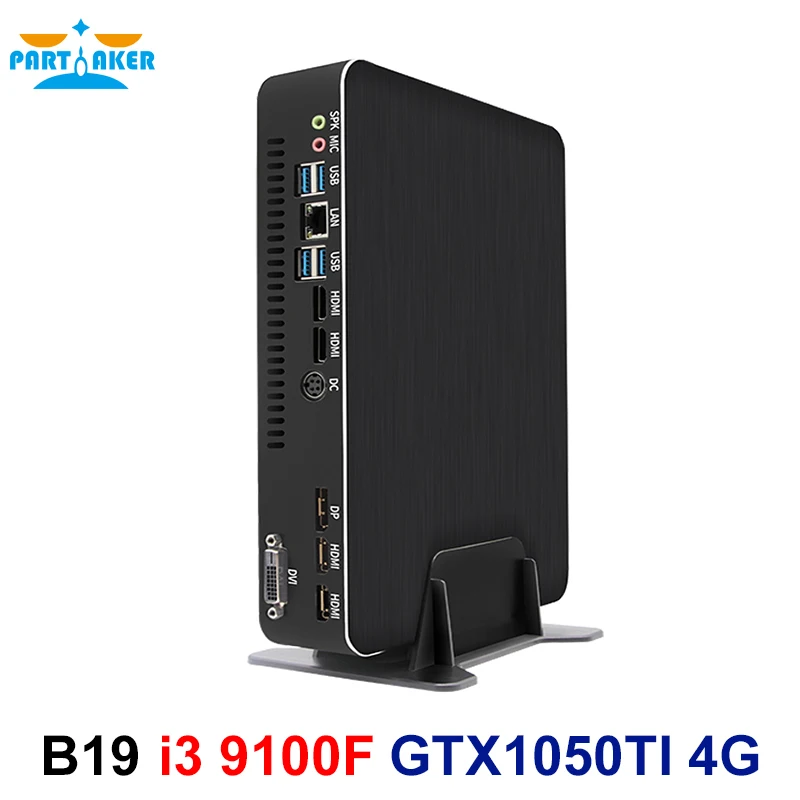  Partaker Mini Gaming PC I7 8700 i5 9400F GTX1050TI 4G Nvidia GPU Win10 Pro Barebone Nettop Linux De