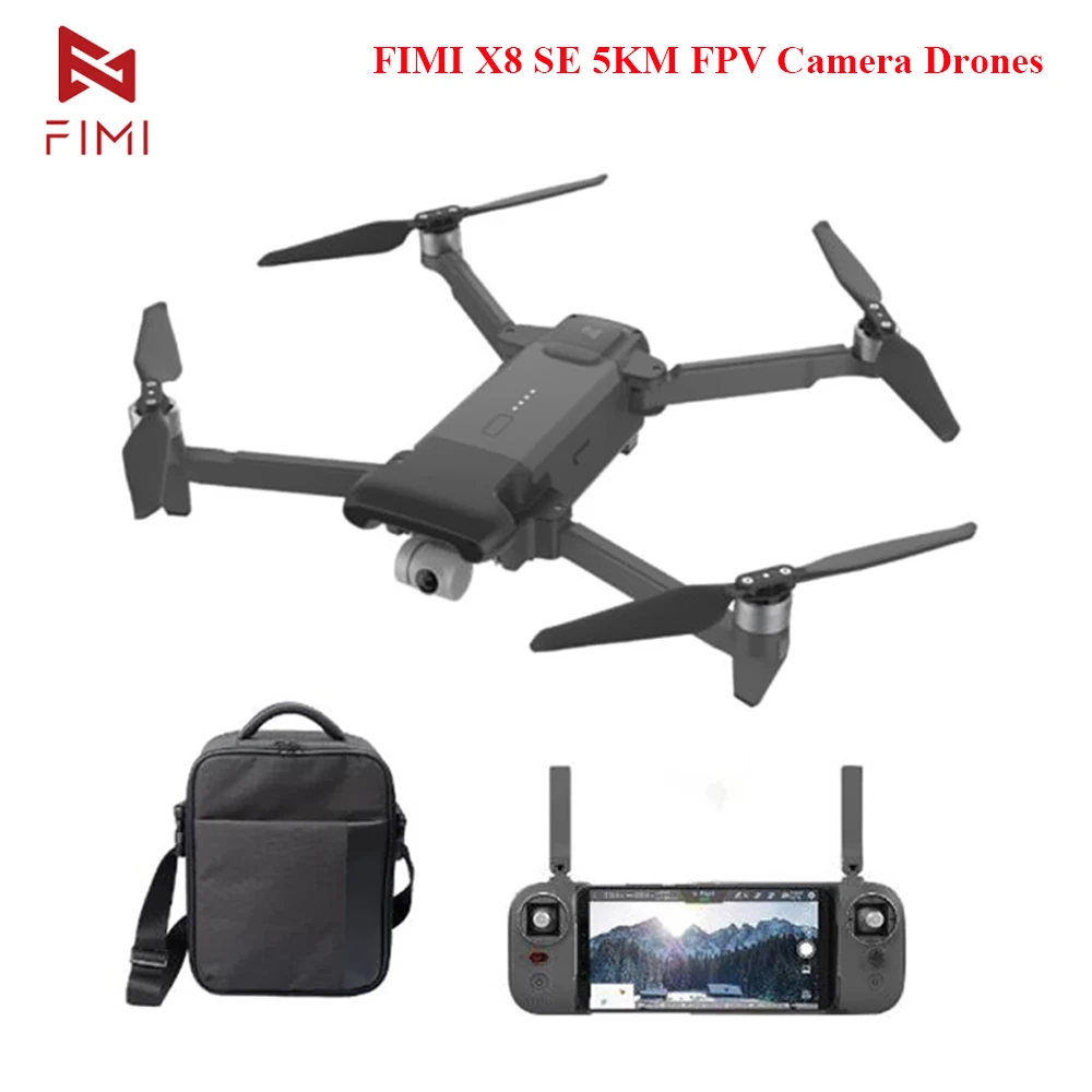 

FIMI X8 SE 5KM FPV Camera Drones with 3-axis Gimbal 4K Camera GPS 33mins Flight Time Black RC Drone Quadcopter RTF Black