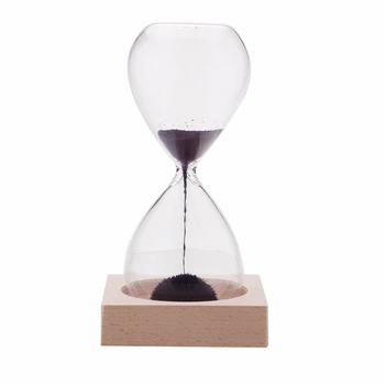 

1pcs Magnet Hourglass Awaglass Hand-blown Sand Timer Desktop Decoration Magnetic Hourglass Purple