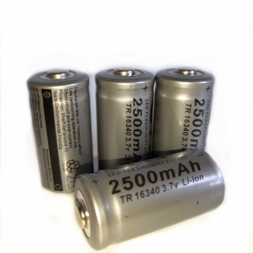 2 шт 3,7 V 2500mAh CR123A 16340 литиевая аккумуляторная батарея+ 16340 литиевая батарея умное зарядное устройство