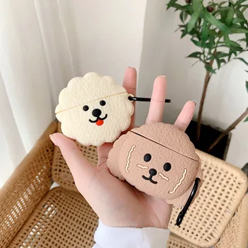 

For Apple Airpods 1 2 3 Cute 3D Cartoon Teddy Dog Puppy Wireless Earphone Headphone Protector Cover for AirPods Pro