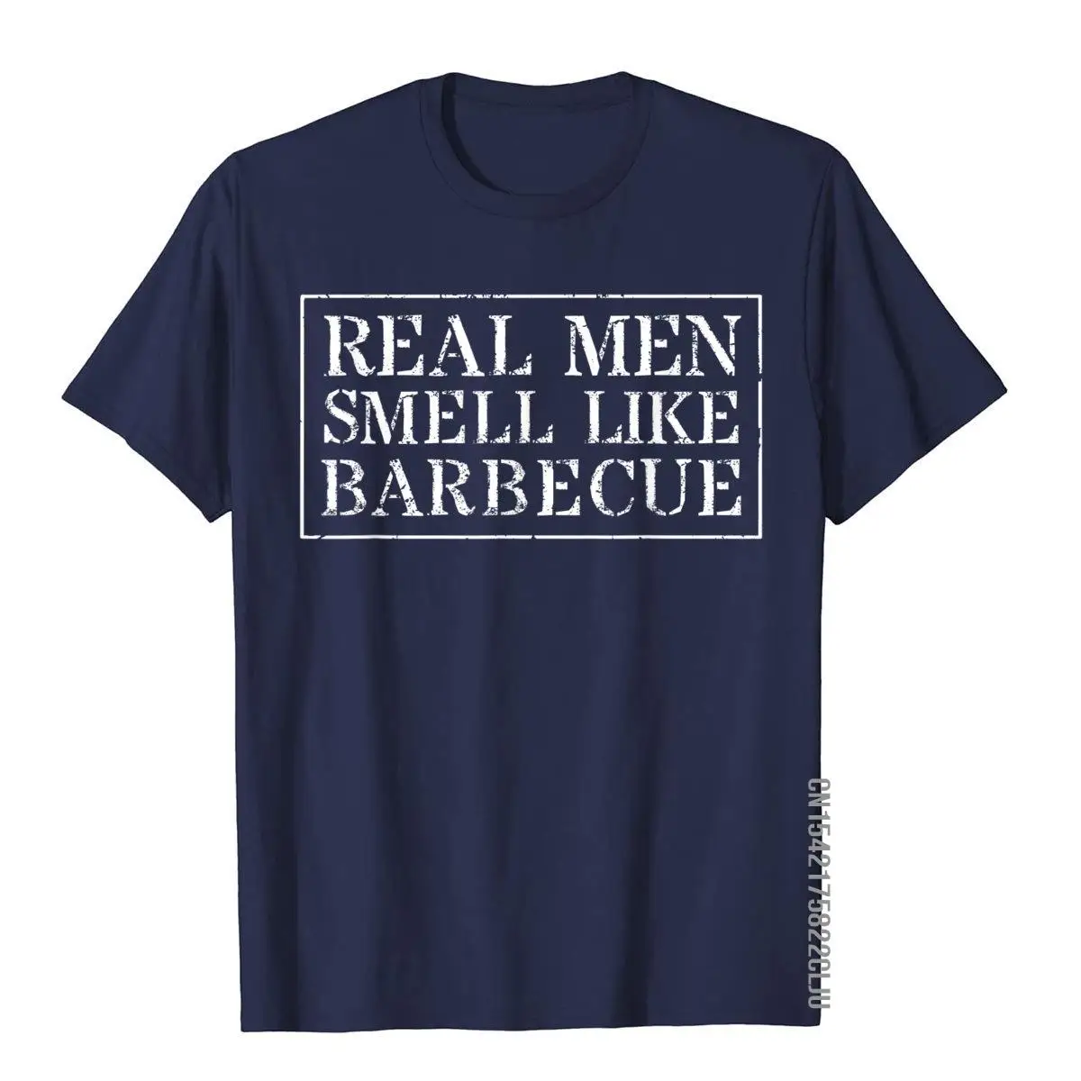 Funny BBQ Grilling Gift Shirt Real Men Smell Like Barbecue T-Shirt__97A3316navy