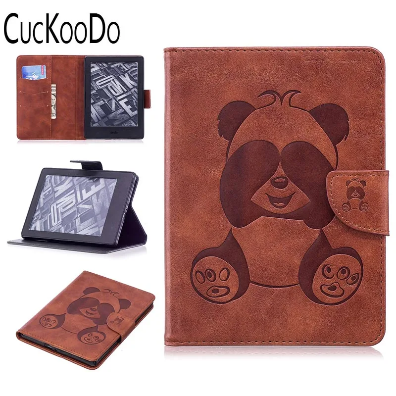 Brown CucKooDo Премиум кожаный чехол с подставкой с карманом для карт для Amazon Kindle E-reader(" дисплей, 8-го поколения - Цвет: Brown