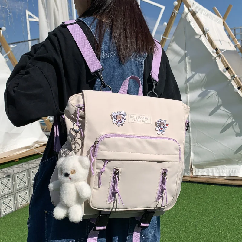 Multifunctional Backpack Schoolbag Travel-Bag Female DCIMOR Small Teenage-Girl Portable