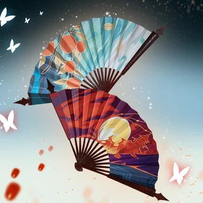 [Сток] Горячая игра Onmyoji SSR Shiranui Diver Ali кимоно Косплей Костюм Униформа платье Хэллоуин костюм для женщин - Цвет: two fan
