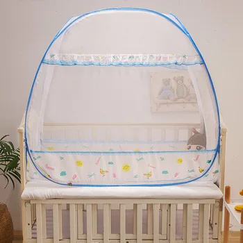 

Home textile blue mosquito net for children kids baby infant bed net mongolian yurt mesh netting folding pink cute insect net