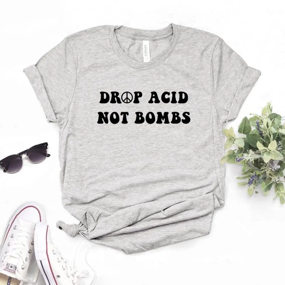 Fun Casual Cotton T-Shirt Women's Drop Acid Pump T-Shirts for Mrs. Top Tee Hipster 6 Colors | Женская одежда