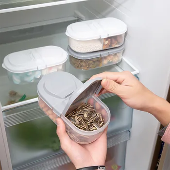 

Double Case with Cap Kitchen Food Grains Sealed Jar Multi-functional Kitchen Refrigerator Plastic Storage Box