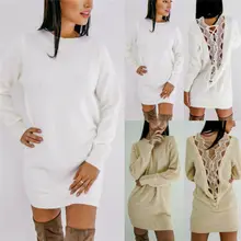 Зимний женский свободный свитер с воротником-хомутом и длинным рукавом, рубашка джемпер, топ, платье